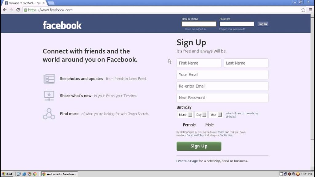 How to Log in & Sign Up to Facebook