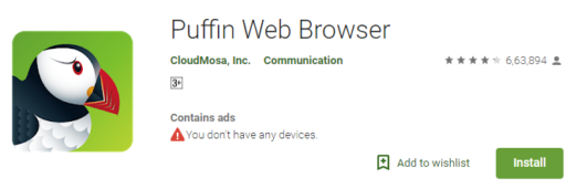 Puffin Web Browser - Android Super Fast Internet Browser